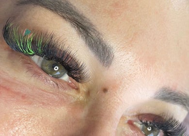 Green lash extensions at FREAKlash @ Home Studio (Hove), in Hove, England, GB enhance natural beauty.