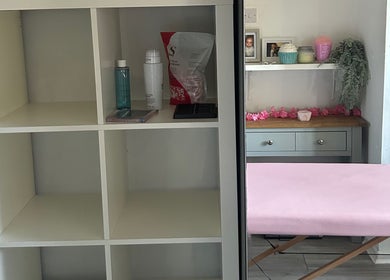 Stylish beauty treatment area at Makeup By Milana, Hemel Hempstead, England, GB, featuring calming decor.