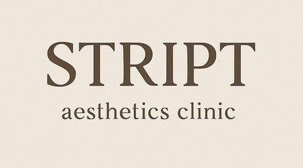 Stript Aesthetics Clinic Limited logo displayed on a cream background in Orpington, England, GB.