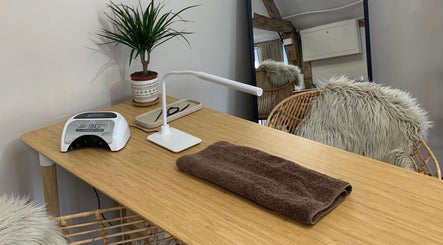 Calm nail station at WildRose Natural Beauty Studio, Fladbury, England, GB offers a serene atmosphere.