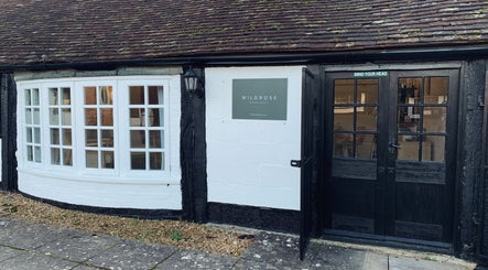 Front of WildRose Natural Beauty Studio in Fladbury, England, featuring a welcoming facade.