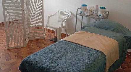 Salle de soins sereine à Corps à Cœur Concept, Le Carbet, Saint-pierre, MQ.