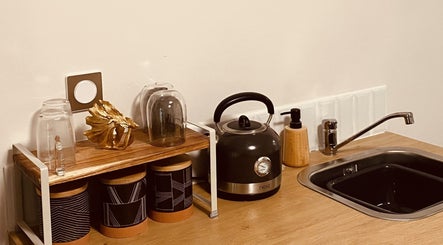 Elegant coffee station at The Nail Rituel Studio, Bergerac, Nouvelle-aquitaine, FR.
