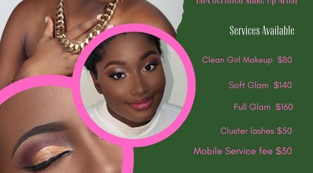 Explore makeup services at Ariche Beauty, Roseau, Saint Paul Parish DM, featuring clean girl to full glam options.