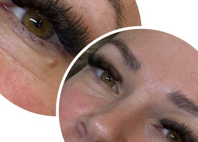 Close-up of eyelash extensions at DUSHA| EYELASH EXTENSIONS in Clonakilty, County Cork, IE.