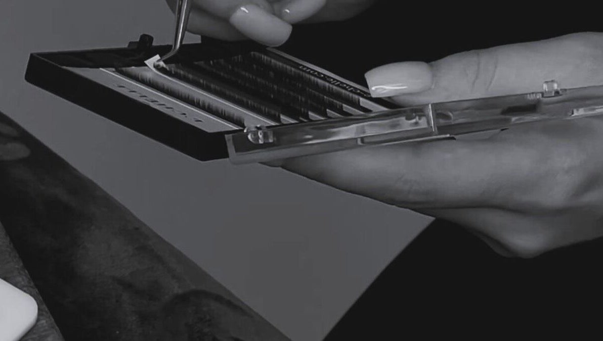 Close-up of eyelash extension tool at Dusha Eyelash Extensions, Clonakilty, County Cork, IE.