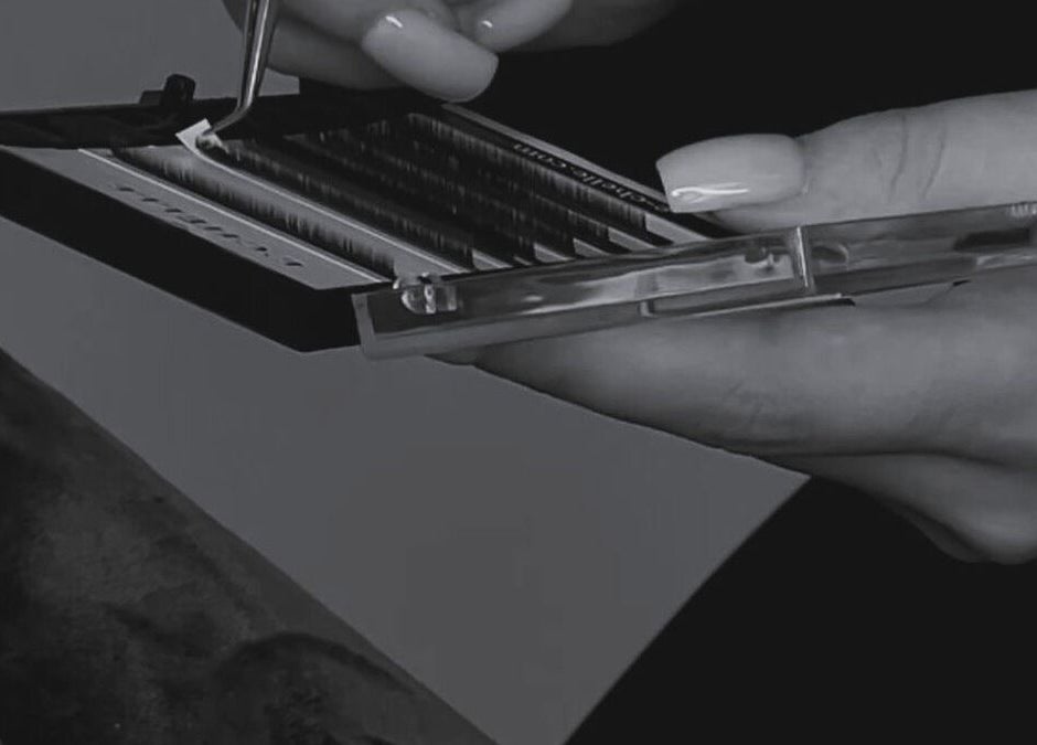 Close-up of eyelash extension tool at Dusha Eyelash Extensions, Clonakilty, County Cork, IE.