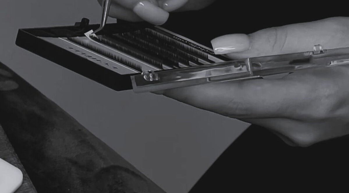 Close-up of eyelash extension tool at Dusha Eyelash Extensions, Clonakilty, County Cork, IE.