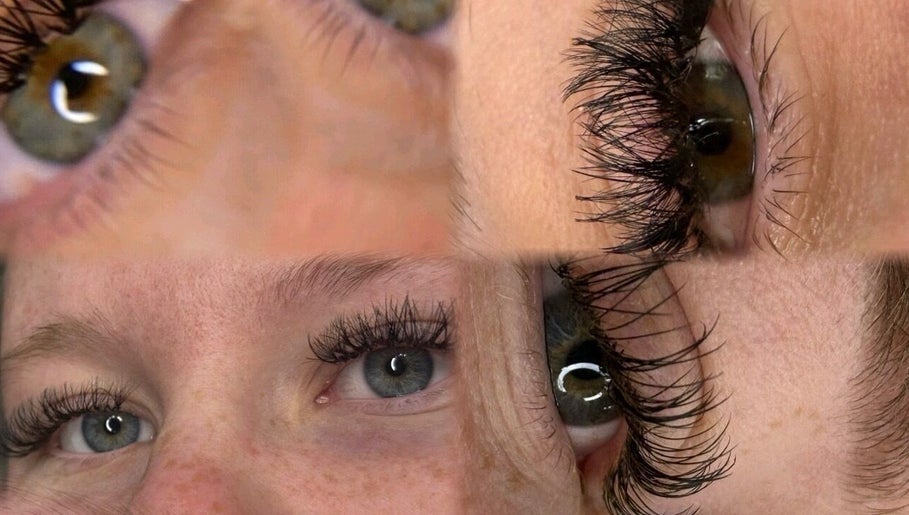 Close-up of lush eyelashes at Beauty Bliss, Ipswich, England, GB. Showcasing expert lash extensions.