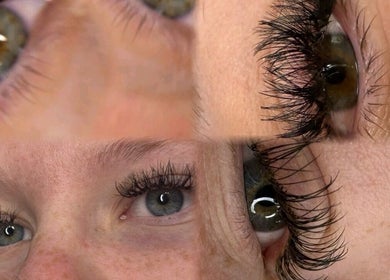 Close-up of lush eyelashes at Beauty Bliss, Ipswich, England, GB. Showcasing expert lash extensions.