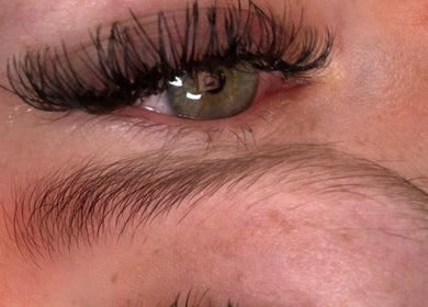 Close-up of an expertly styled eye with lashes at Beauty Bliss, Ipswich, England, GB.