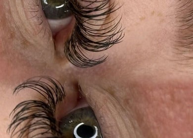 Close-up of eyelash extensions at Beauty Bliss, Ipswich, England, GB.
