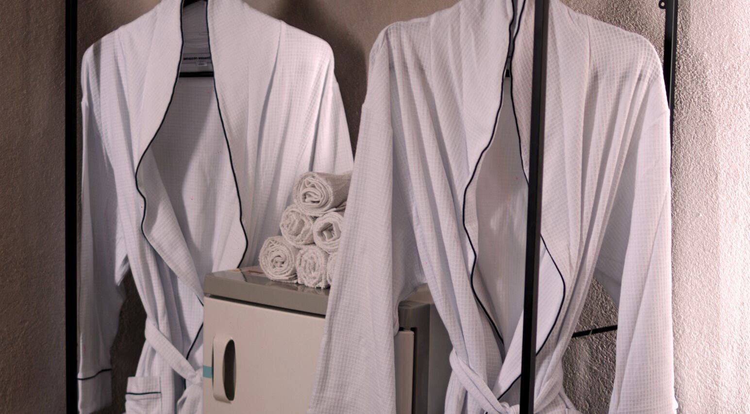 Luxurious robes and towels at Absolute Fitness Active Therapy Lounge, Bridgetown, Saint Michael, BB.