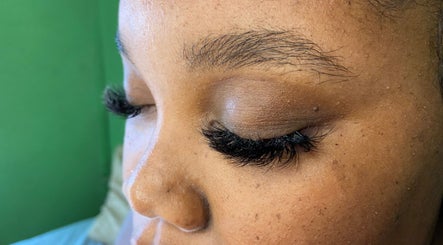 Close-up of lush eyelashes from HairCity246 in Bridgetown, Saint Michael, BB.