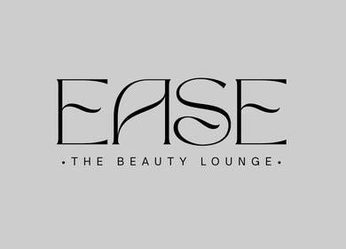 Ease - The Beauty Lounge logo in black on a gray background, Weston-super-mare, England, GB.