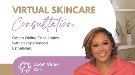 Virtual skincare consultation banner for The Lavish Lifestyle with Leondra in Houston, Texas, US.