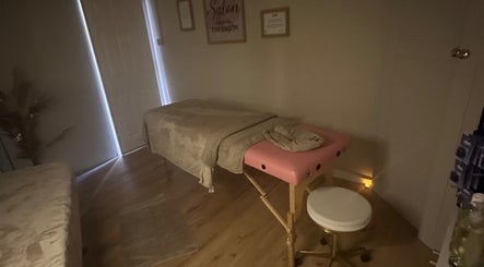 Tranquil massage room at Serenity by Alice, York, England, GB, featuring a cozy table and calm atmosphere.