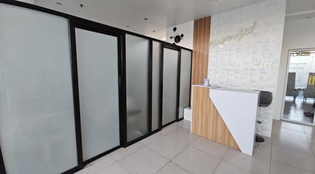 Modern reception area at Ricci Aesthetic Center, Cainta, Calabarzon, PH, with stylish decor.