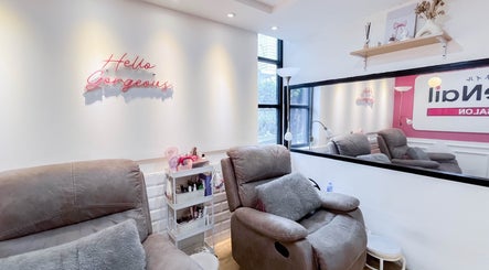 Comfortable lounge at MeNail - Hang Lekir, Senayan in Daerah Khusus Ibukota Jakarta, ID, with plush chairs and decor.