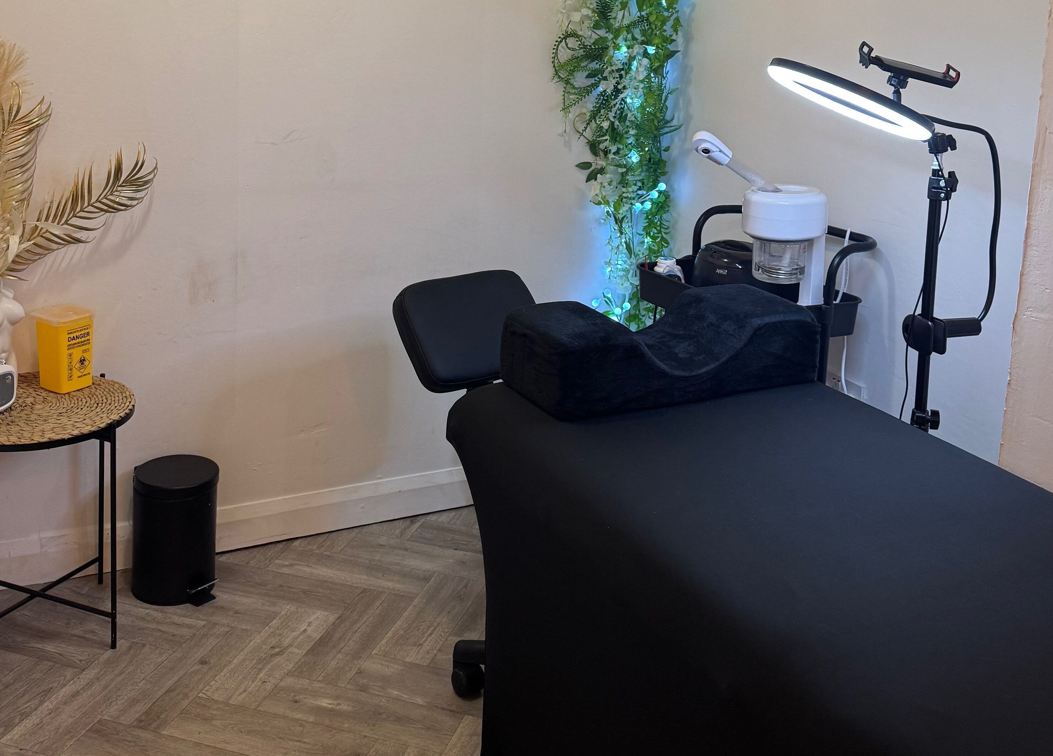 Serene beauty treatment room at By Alicia - Hair and Beauty, Ponteland, England, GB, with modern equipment.