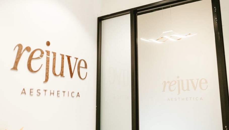 Entrance with Rejuve Aesthetica logo in Sydney, New South Wales, AU.