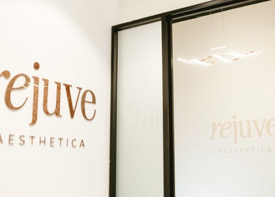 Entrance with Rejuve Aesthetica logo in Sydney, New South Wales, AU.