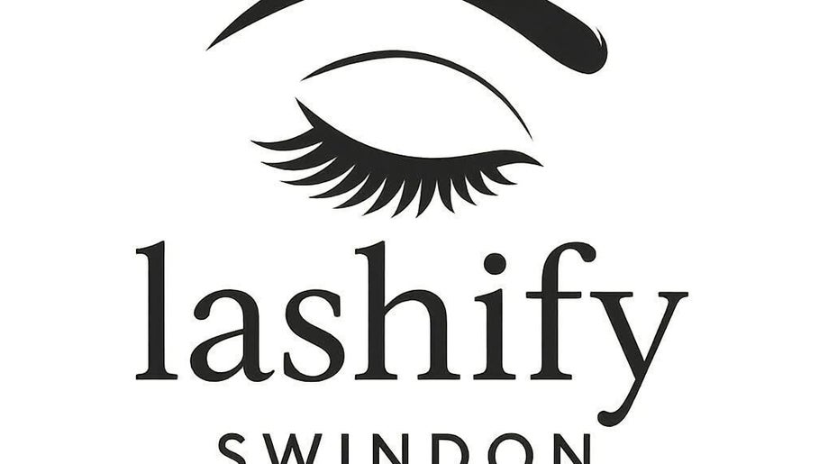 Lashify Swindon logo featuring a stylized eyelash design in Swindon, England, GB.