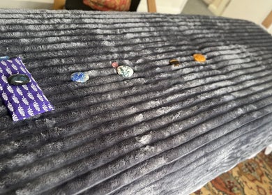 Crystal healing setup at Her Sanctuary Holistic Therapies, Leeds, England, GB.