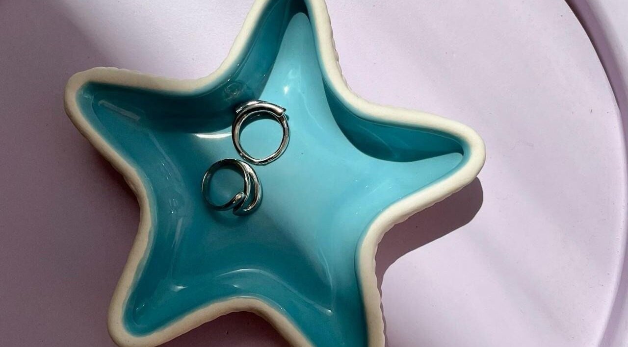 Star-shaped dish with rings at Lapalma boutique, Riyadh, Riyadh Province, SA.