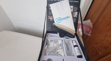 Professional teeth whitening kit at Léwa Studio by Shellz, London, England, GB. Enhance your smile effortlessly.