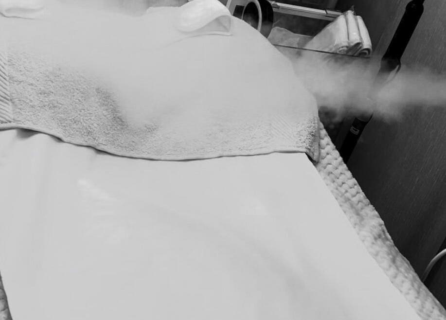 Relaxing steam treatment setup at Beautybydarc in Sheffield, England, GB, ready for a soothing experience.