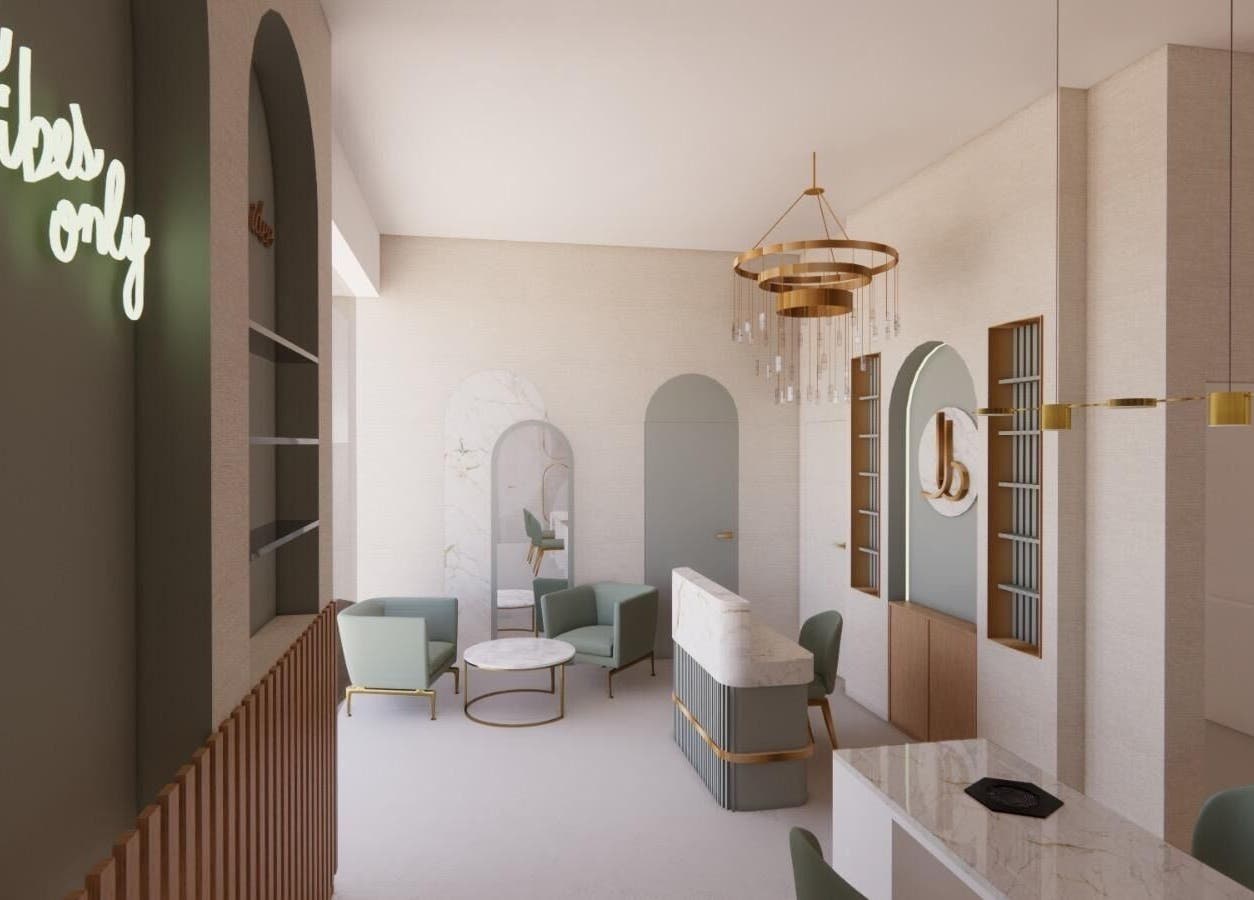 Elegancki salon Agnieszka Falcman MIOcare w Gdyni, Województwo Pomorskie, PL z nowoczesnym wystrojem.