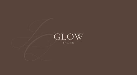 Glow by Jacinda logo on a brown background, Gledswood Hills, New South Wales, AU.