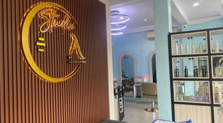 Chic interior of Studio A, Sunset Rd, featuring modern decor and beauty products in Bali, Bali, ID.