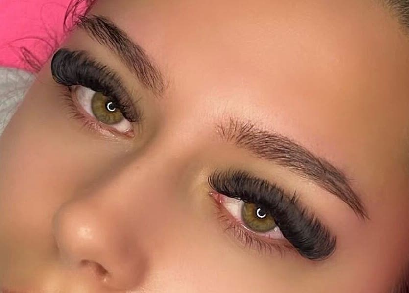 Close-up of voluminous lashes at Clcosmeticsxo, Bristol, England, GB.