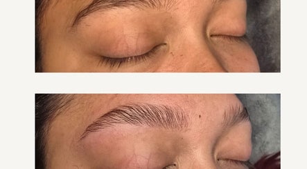Before and after eyebrow treatment at Glam Studio, Cape Town, Western Cape, ZA, showcasing natural enhancements.