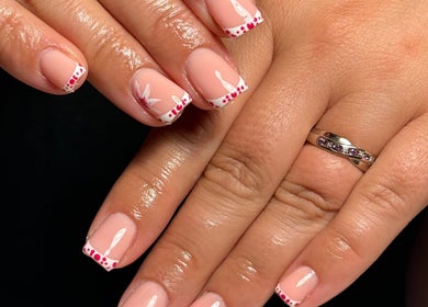 Nail art detail at The Beauty Studio by Charlotte in Wickham Bishops, England, GB showcasing intricate designs.