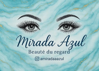 Logo artistique avec des yeux élégants de Mirada Azul à Dunkerque, Hauts-de-France, FR.