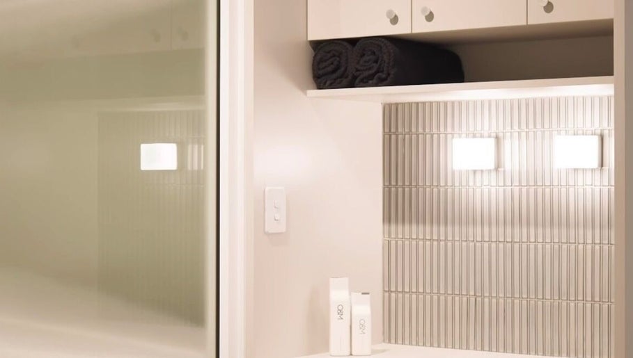 Elegant bathroom vanity at Studio SixtyThree, Innaloo, Western Australia, AU features sleek design and soft lighting.