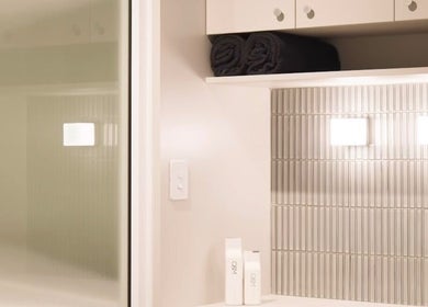 Elegant bathroom vanity at Studio SixtyThree, Innaloo, Western Australia, AU features sleek design and soft lighting.
