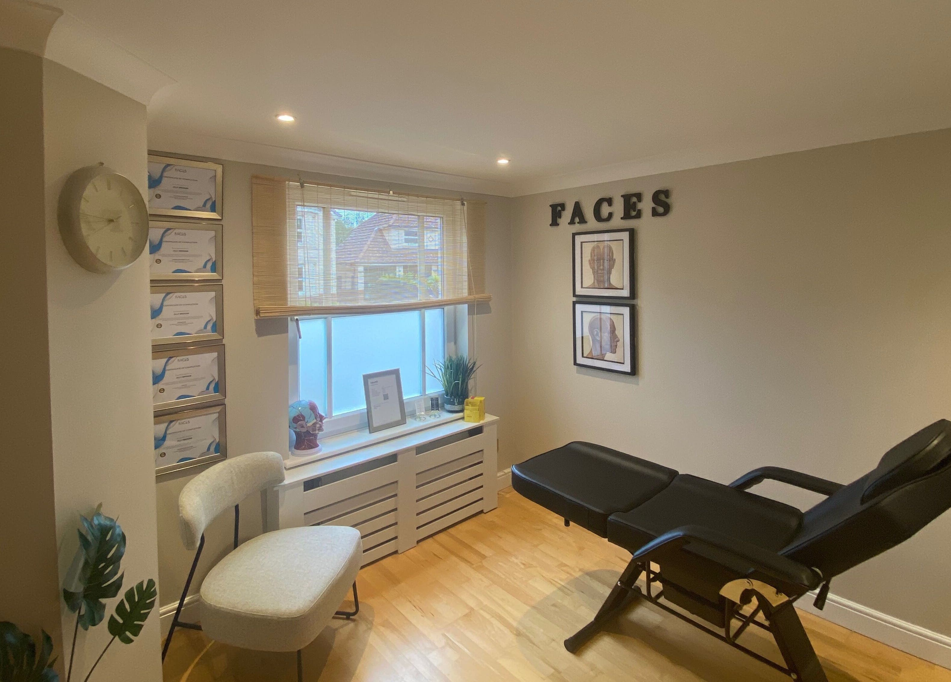 A cozy treatment room at Facial Aesthetics Clinic East Scotland, Dunbar, Scotland, GB, with modern decor.