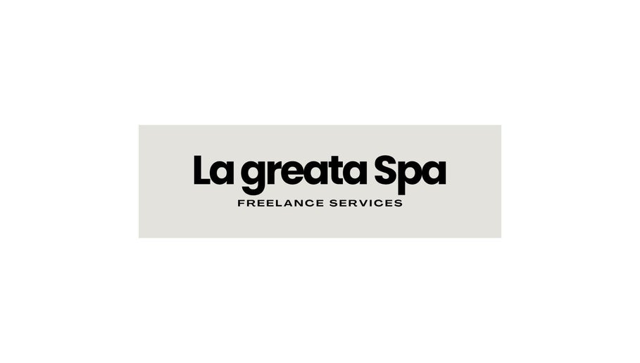 Logo La Greata freelance Spa di Nusa Tenggara Barat menampilkan desain modern dan elegan.