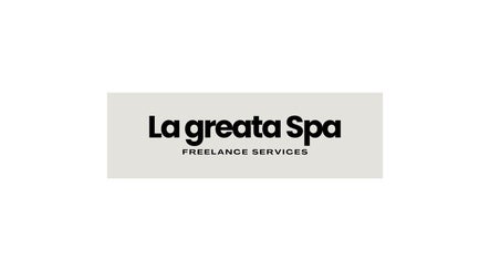 Logo La Greata freelance Spa di Nusa Tenggara Barat menampilkan desain modern dan elegan.