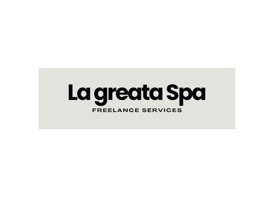 Logo La Greata freelance Spa, Nusa Tenggara Barat, identitas perusahaan jasa kecantikan dan kesehatan.