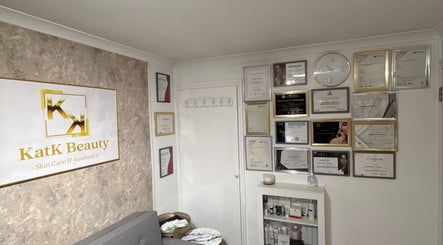 KatK Beauty in Harlow, England, GB. Certificates and awards displayed showcasing expertise in beauty and wellness.