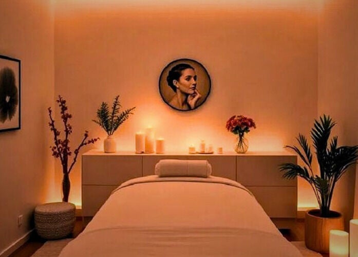 Relaxing massage room at Peejay Aesthetic Beauty Spa, Opposite Kwara Hotel, Ilorin Club GRA, NG.
