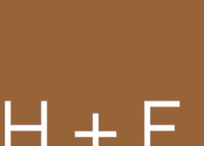 H + E By Jayla P logo on brown background, Weyburn, Saskatchewan, CA.