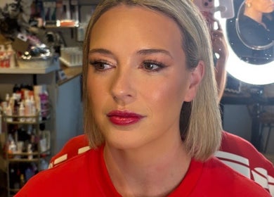 A woman with elegant makeup at Sienna Skye Beauty, Kiama Downs, New South Wales, AU.