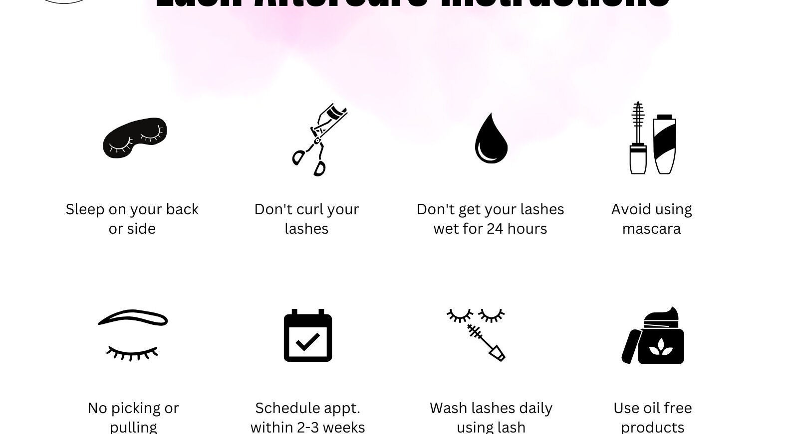 Eyelash aftercare instructions from Dtang.sbeautystudio, Sangre Grande, Sangre Grande Regional Corporation, TT.