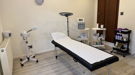 Modern treatment room at my.wax.lab, Long Eaton, England. Equipped for wellness services.